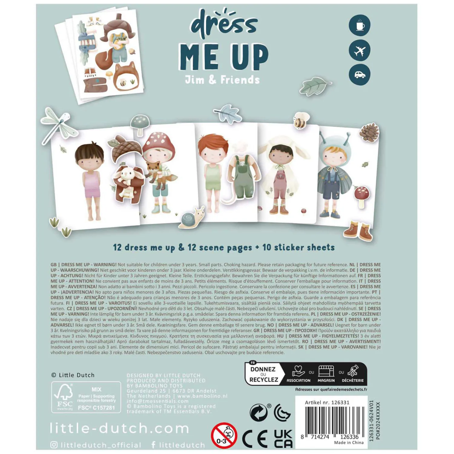 Dress up Stickerboek Jim Forest Friends>Little Dutch Best