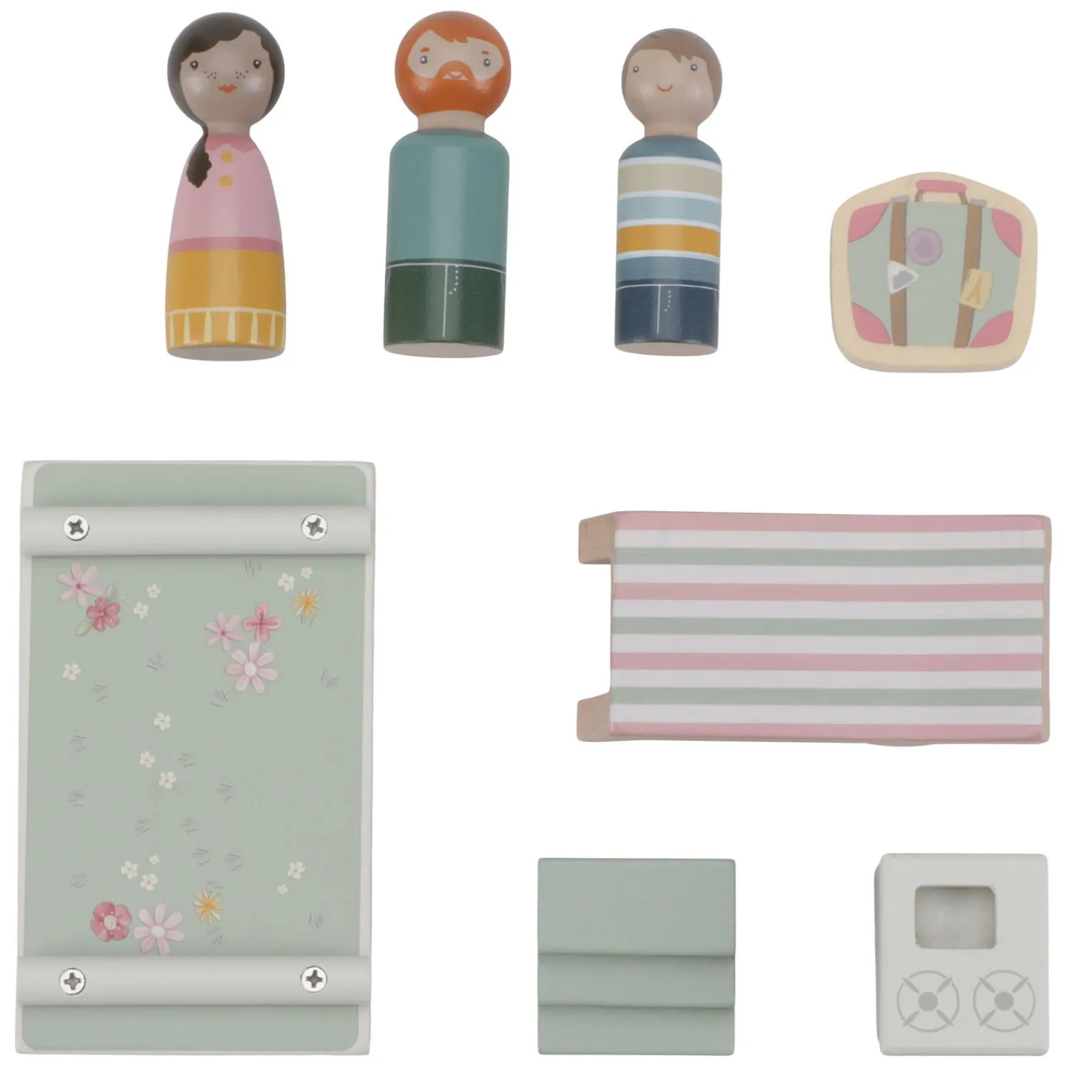 Little Dutch Houten Auto met Caravan Speelset FSC Online