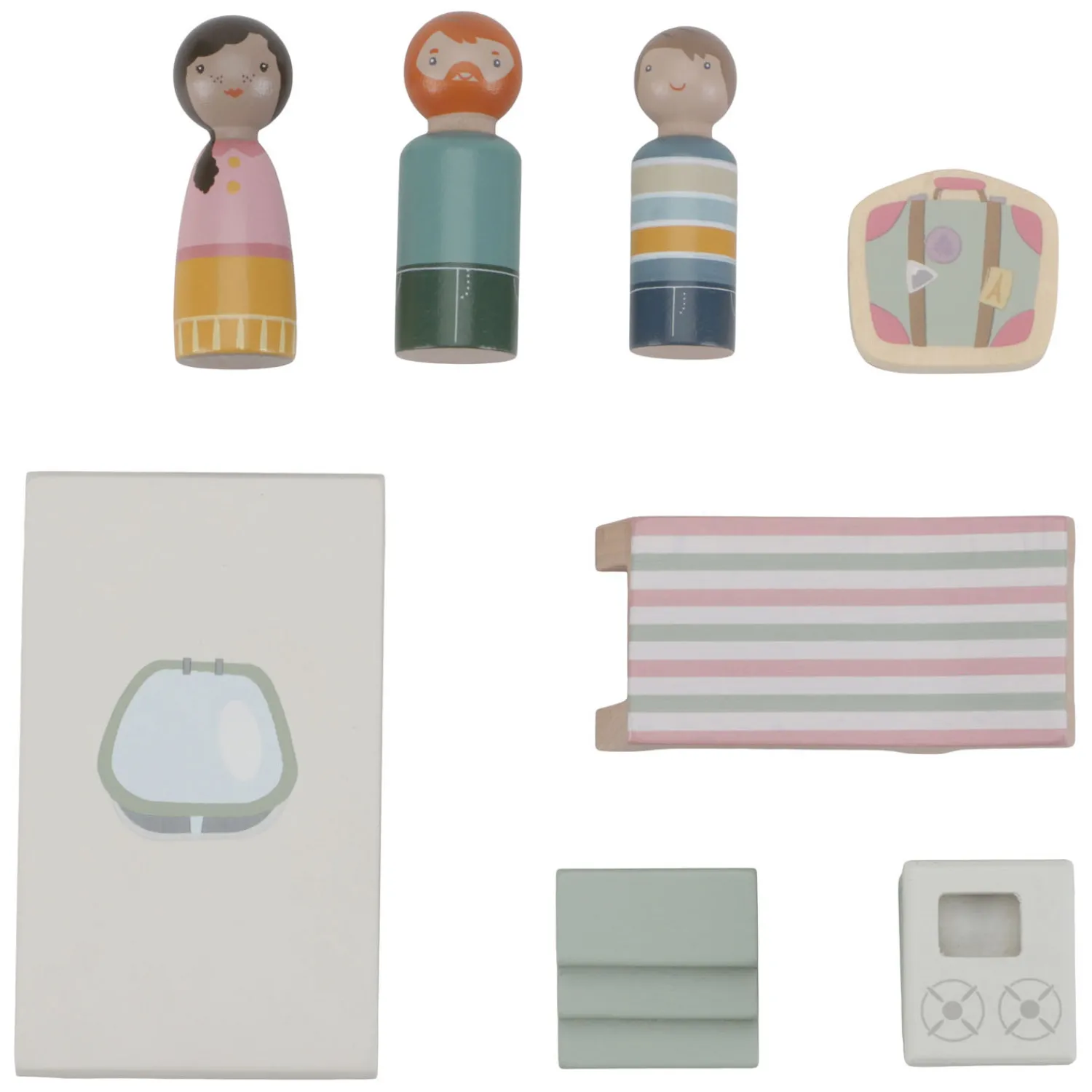 Little Dutch Houten Auto met Caravan Speelset FSC Online