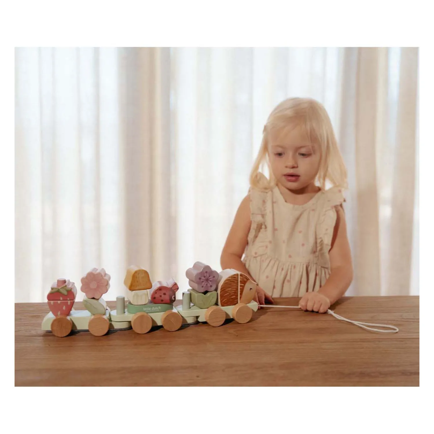 Little Dutch Houten Blokkentrein Egel Fairy Garden FSC, 15dlg. Discount