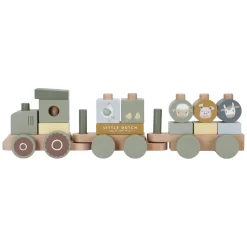 Little Dutch Houten Blokkentrein Tractor Little Farm FSC Best