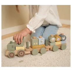 Little Dutch Houten Blokkentrein Tractor Little Farm FSC Best