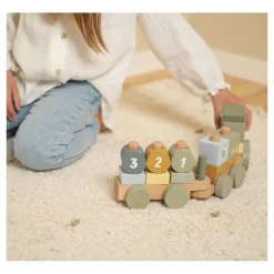 Little Dutch Houten Blokkentrein Tractor Little Farm FSC Best