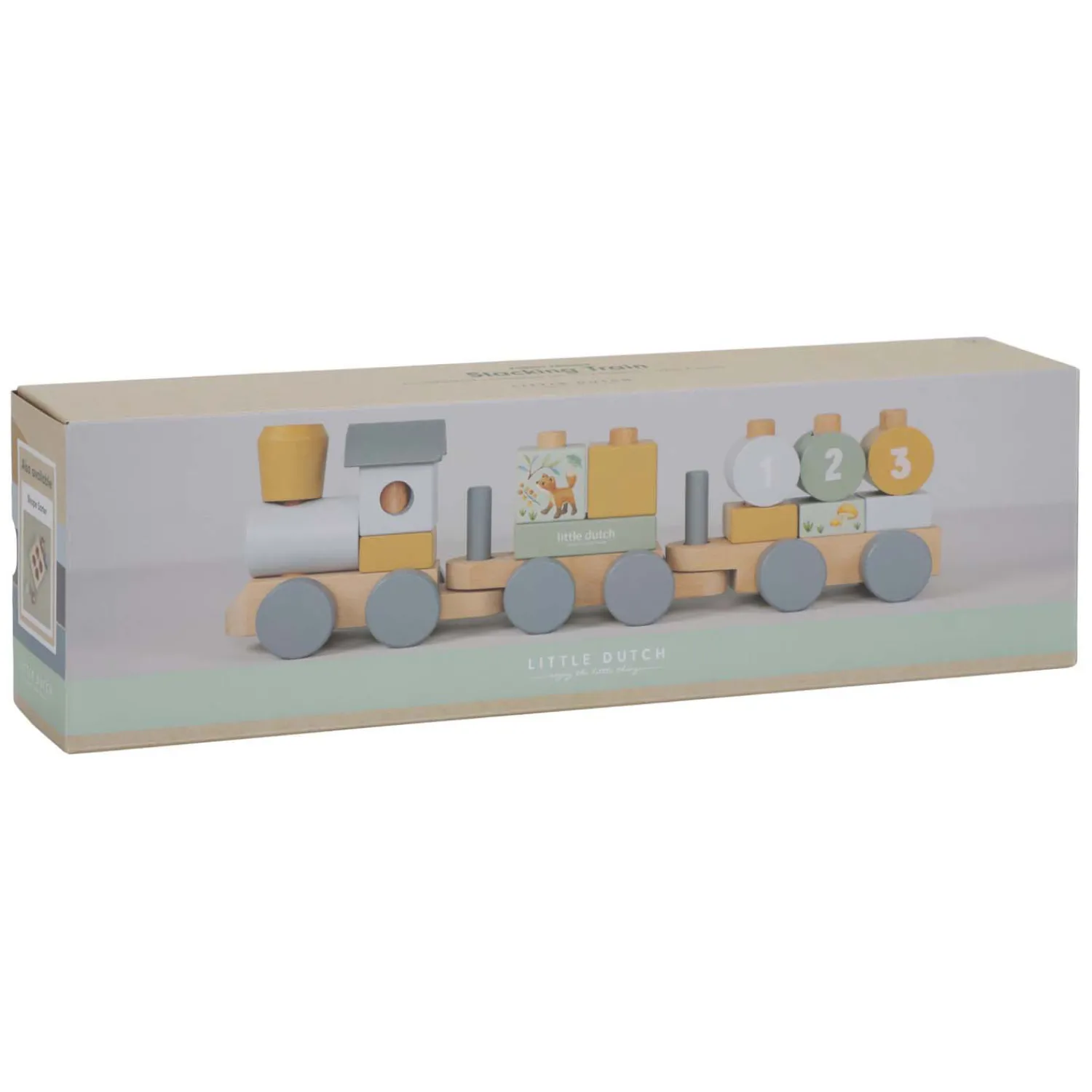 Houten Blokkentrein Forest Friends FSC, 17dlg.-Little Dutch New