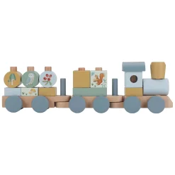 Houten Blokkentrein Forest Friends FSC, 17dlg.-Little Dutch New