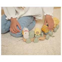 Houten Blokkentrein Kip Little Farm FSC-Little Dutch Hot