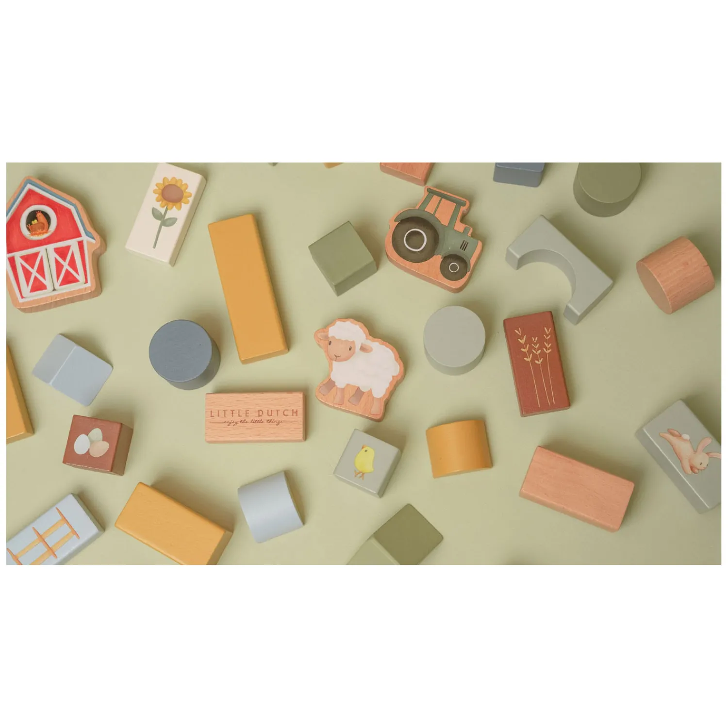 Little Dutch Houten Bouwblokken Little Farm FSC Discount