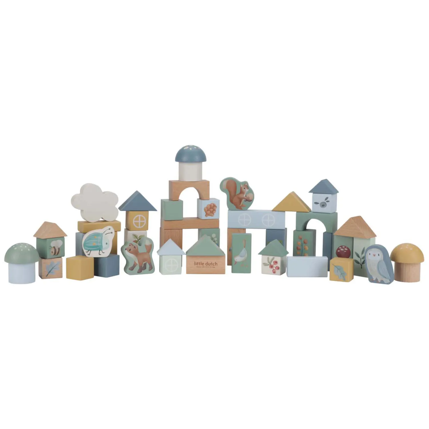 Little Dutch Houten Bouwblokken Forest Friends FSC, 50dlg. Best