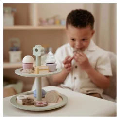 Houten Etagere met Gebak FSC-Little Dutch New