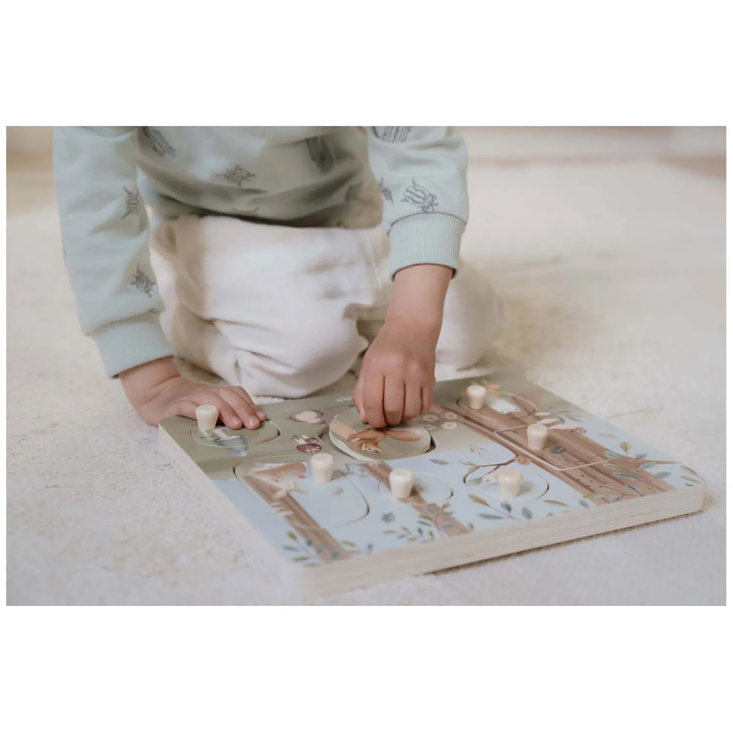 Houten Geluidenpuzzel Hout Forest Friends FSC, 7st.>Little Dutch Online