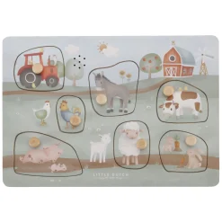 Houten Geluiden Noppenpuzzel Little Farm FSC, 7st.-Little Dutch Sale