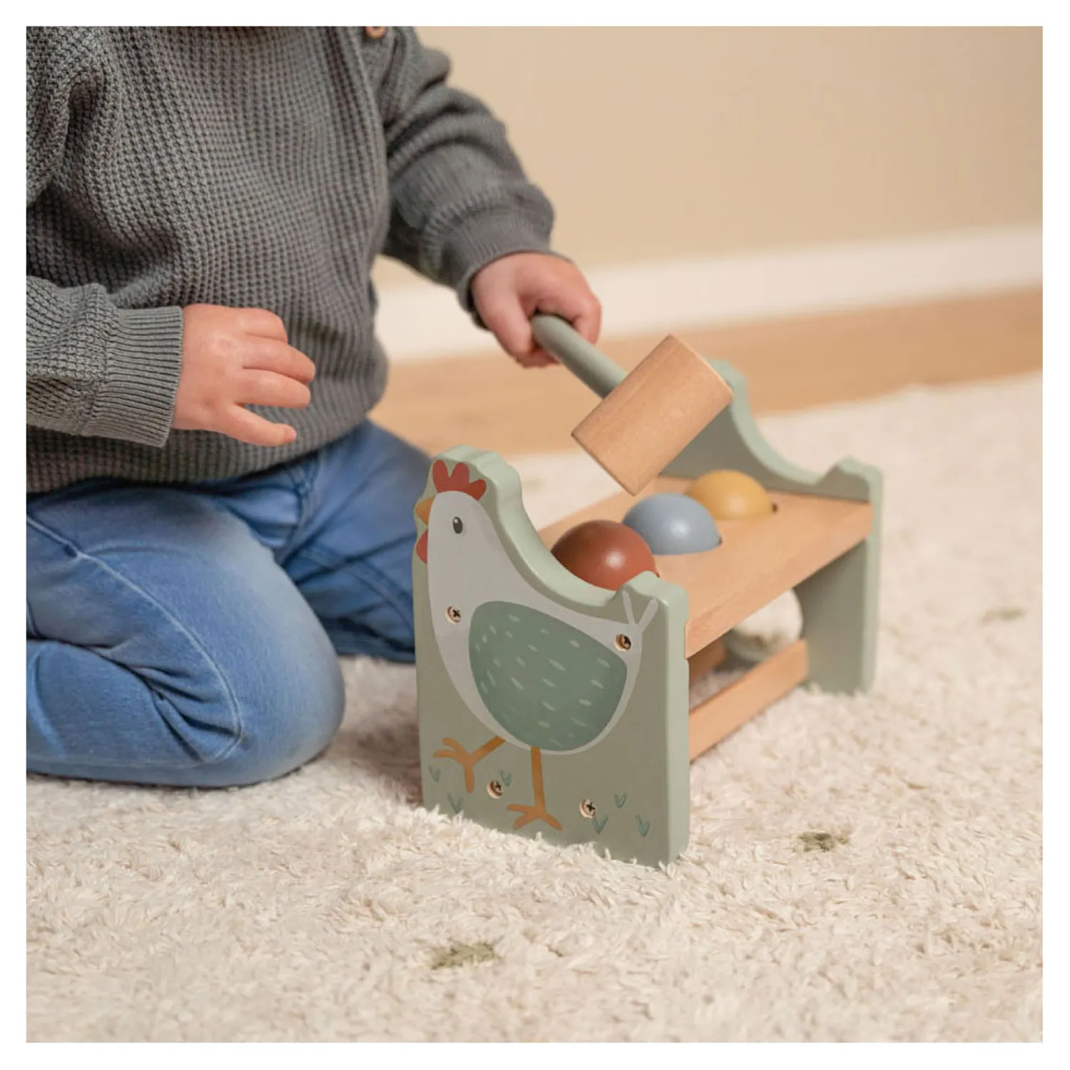 Little Dutch Houten Hamerbank met Ballen Little Farm FSC Discount