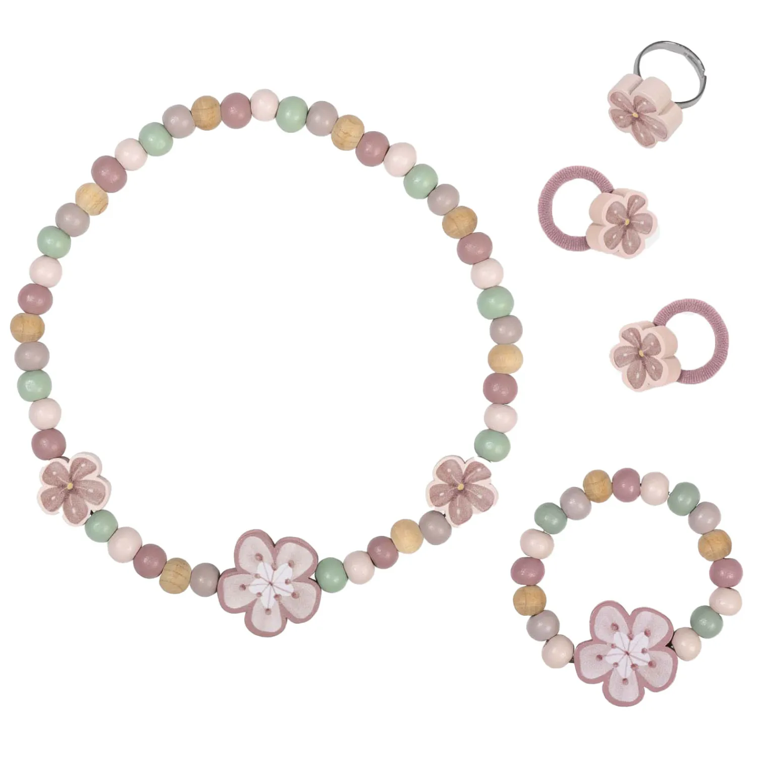 Little Dutch Houten Juwelenset Bloemen, 4dlg. Online