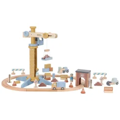 Little Dutch Houten Kraan set met Treinbaan FSC Outlet
