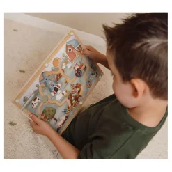 Houten Magnetische Doolhof Little Farm><noscript><img width=