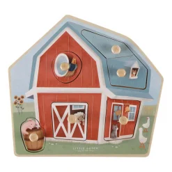 Little Dutch Houten Noppenpuzzel Little Farm FSC, 6st. New