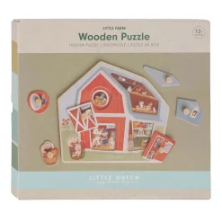 Little Dutch Houten Noppenpuzzel Little Farm FSC, 6st. New