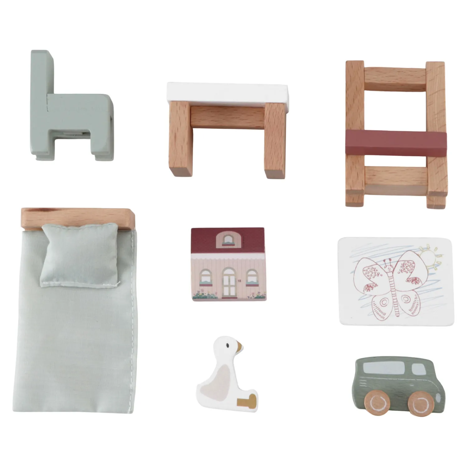 Houten Poppenhuis Uitbreiding - Kinderkamer FSC>Little Dutch Hot