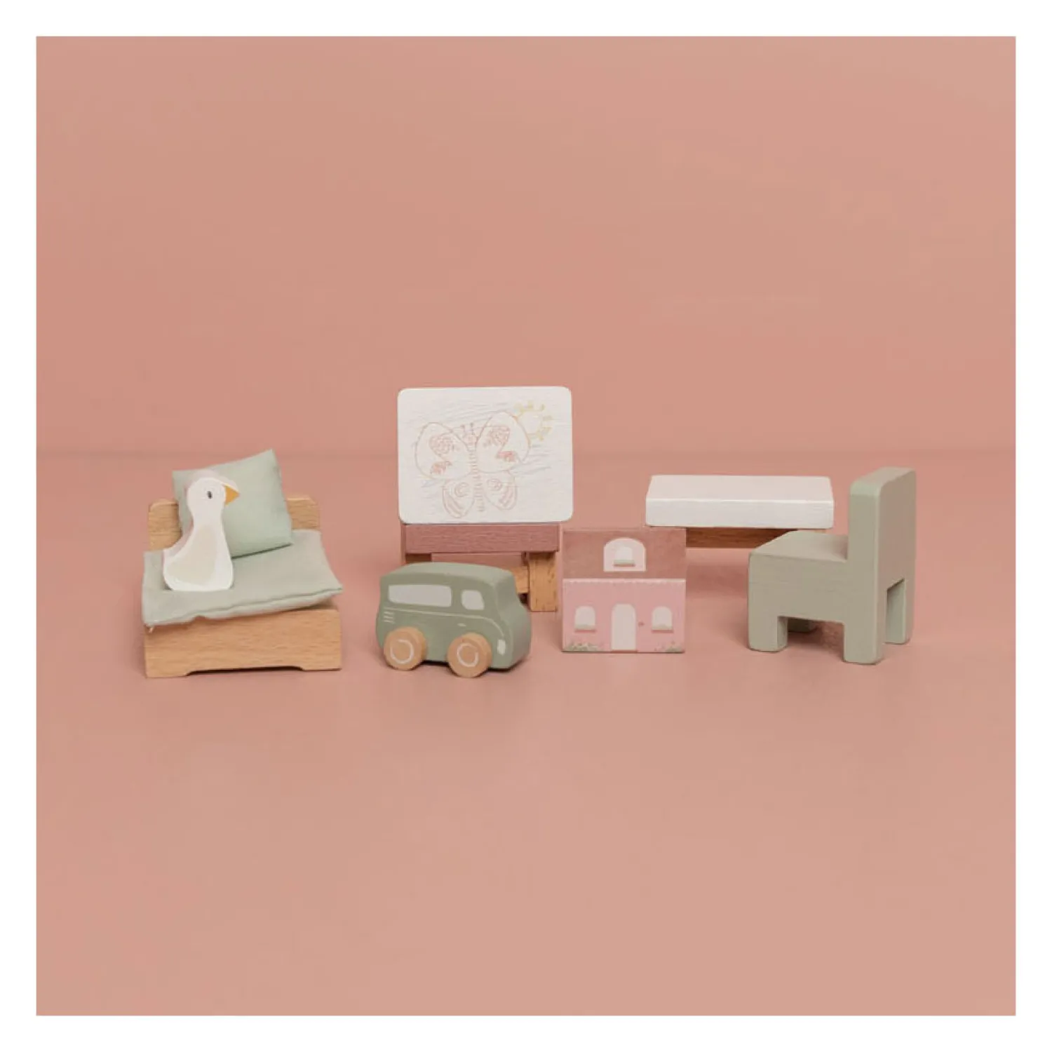 Houten Poppenhuis Uitbreiding - Kinderkamer FSC>Little Dutch Hot