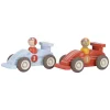 Little Dutch Houten Pullback Racewagens met Poppetje FSC Clearance