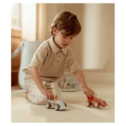 Little Dutch Houten Pullback Racewagens met Poppetje FSC Clearance