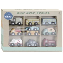 Houten Treinbaan Uitbreidingsset - Garage FSC>Little Dutch Hot