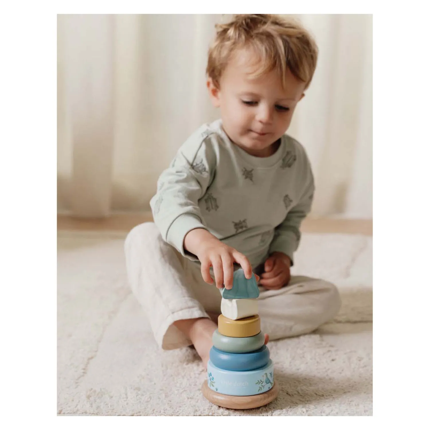 Houten Tuimelstapelaar Hout Forest Friends FSC, 7dlg.>Little Dutch