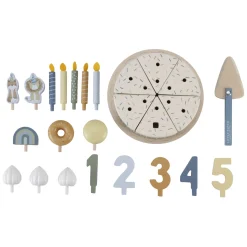 Houten Verjaardagstaart Blauw FSC-Little Dutch