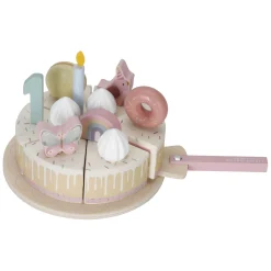 Houten Verjaardagstaart Roze FSC-Little Dutch Best