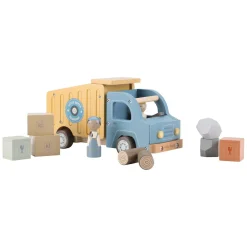Houten Vuilniswagenset met Poppetje FSC>Little Dutch New