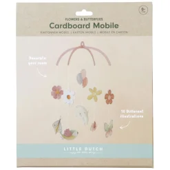 Kartonnen Mobiel Flowers & Butterflies FSC-Little Dutch Hot