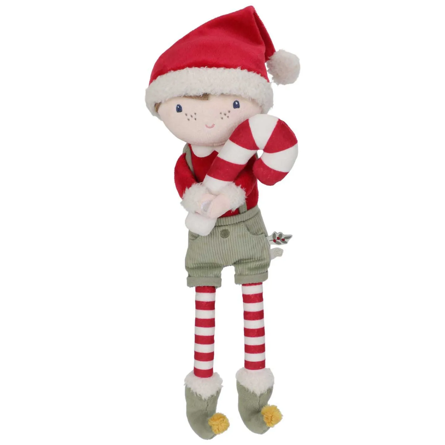 Kerstpop Knuffel Jim GRS - 35cm>Little Dutch Sale