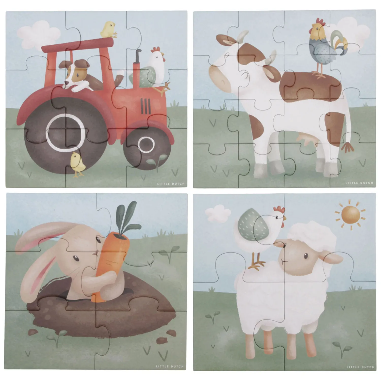 Legpuzzel 4in1 Little Farm FSC-Little Dutch Clearance