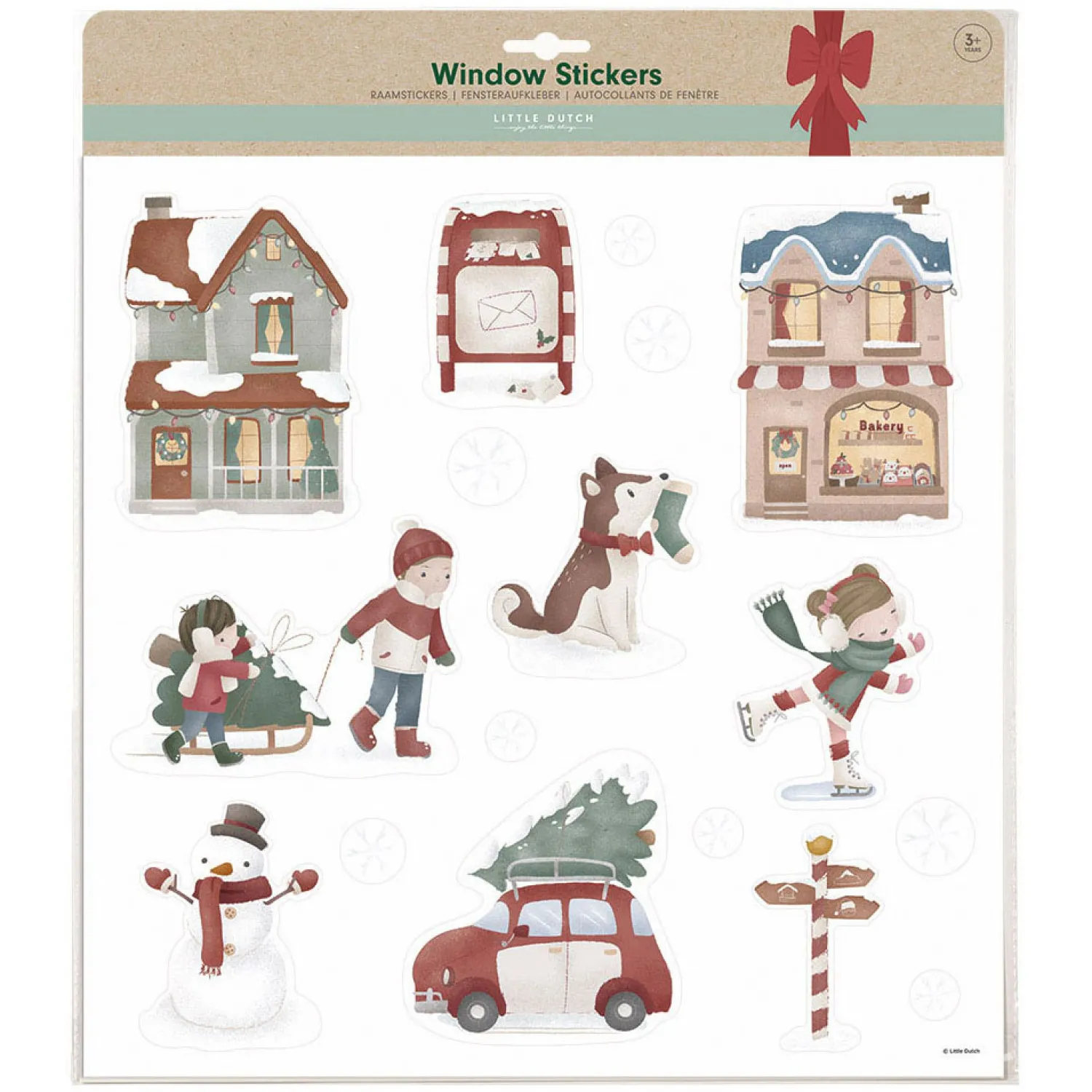 Maxi Raamstickers Kerst>Little Dutch Outlet