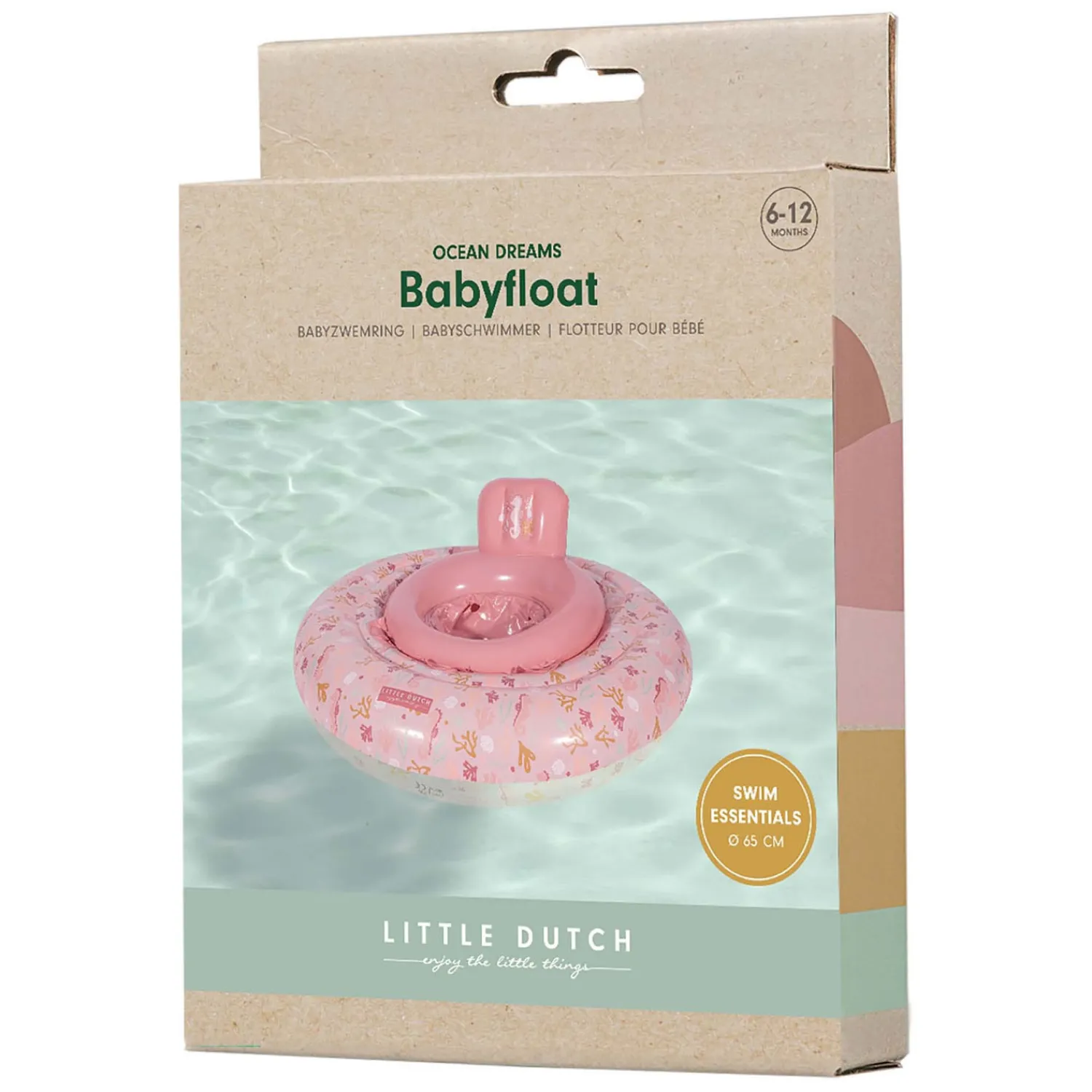 Ocean Dreams Baby Zwemring Roze, 67cm-Little Dutch Discount