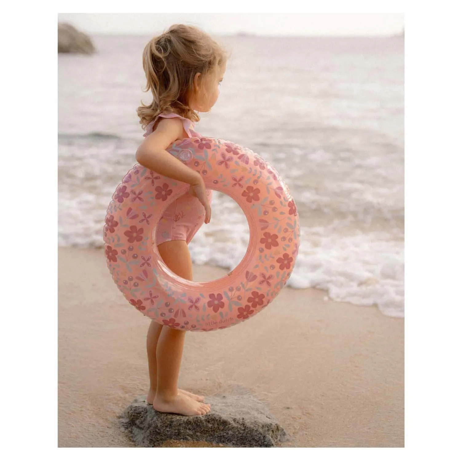 Little Dutch Pink Flower Zwemring, 50cm
