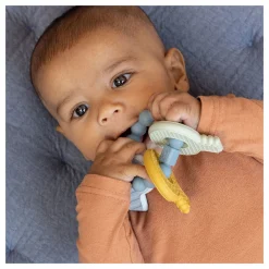 Siliconen Bijtspeeltje Sleutelbos Blauw-Little Dutch Clearance