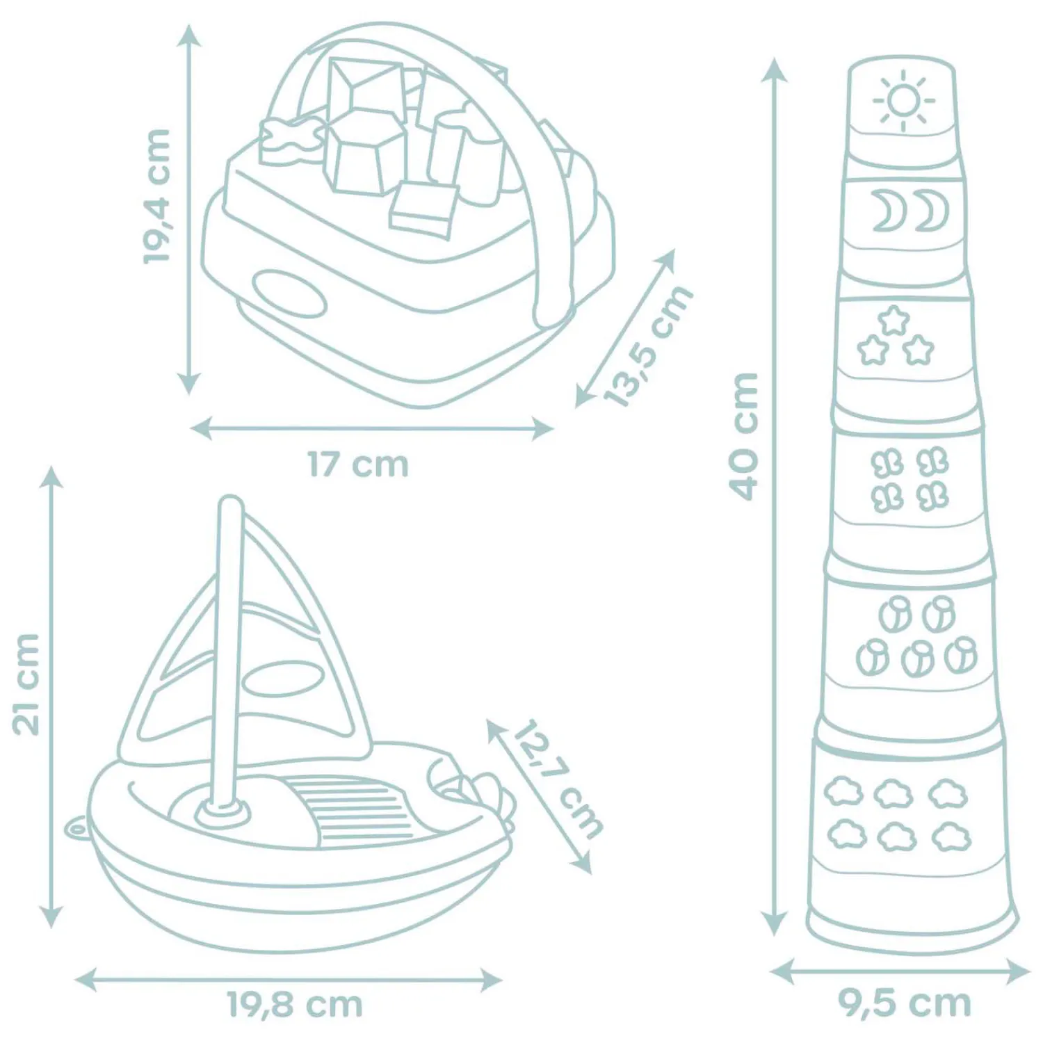 Smoby Little Baby Activiteiten en Badset, 13dlg. Outlet
