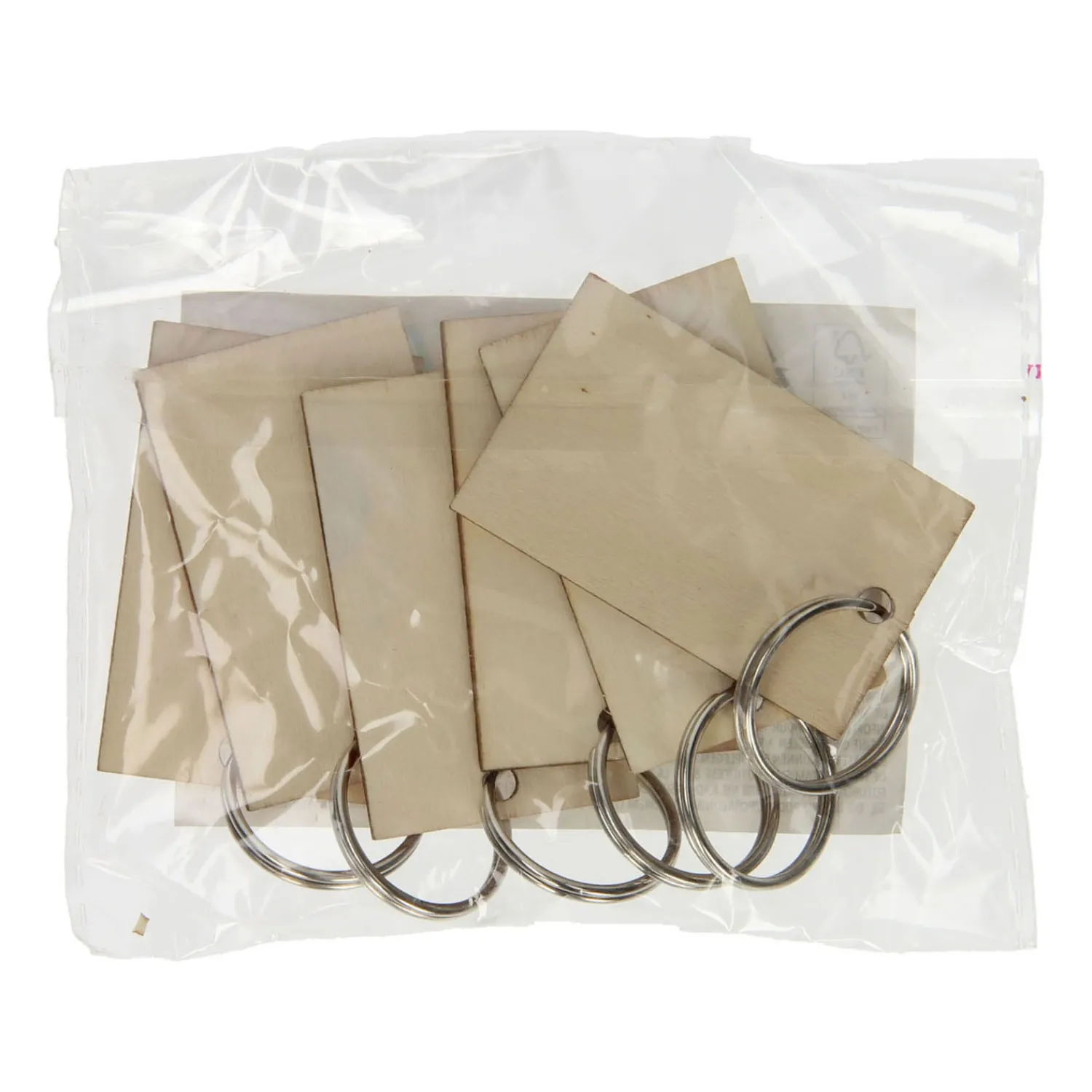 Lobbes Houten Sleutelhangers, 6st. Discount