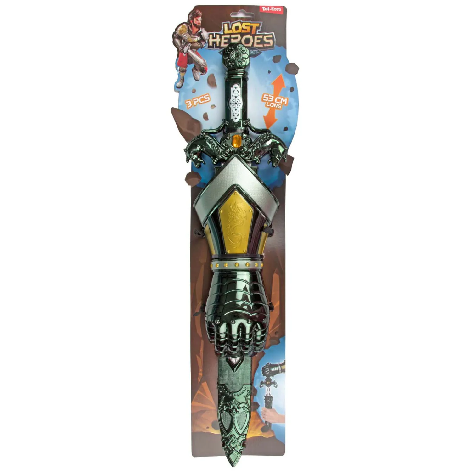Toi-Toys Lost Heroes Verkleedset Ridder met Zwaard en Hand, 53cm Best