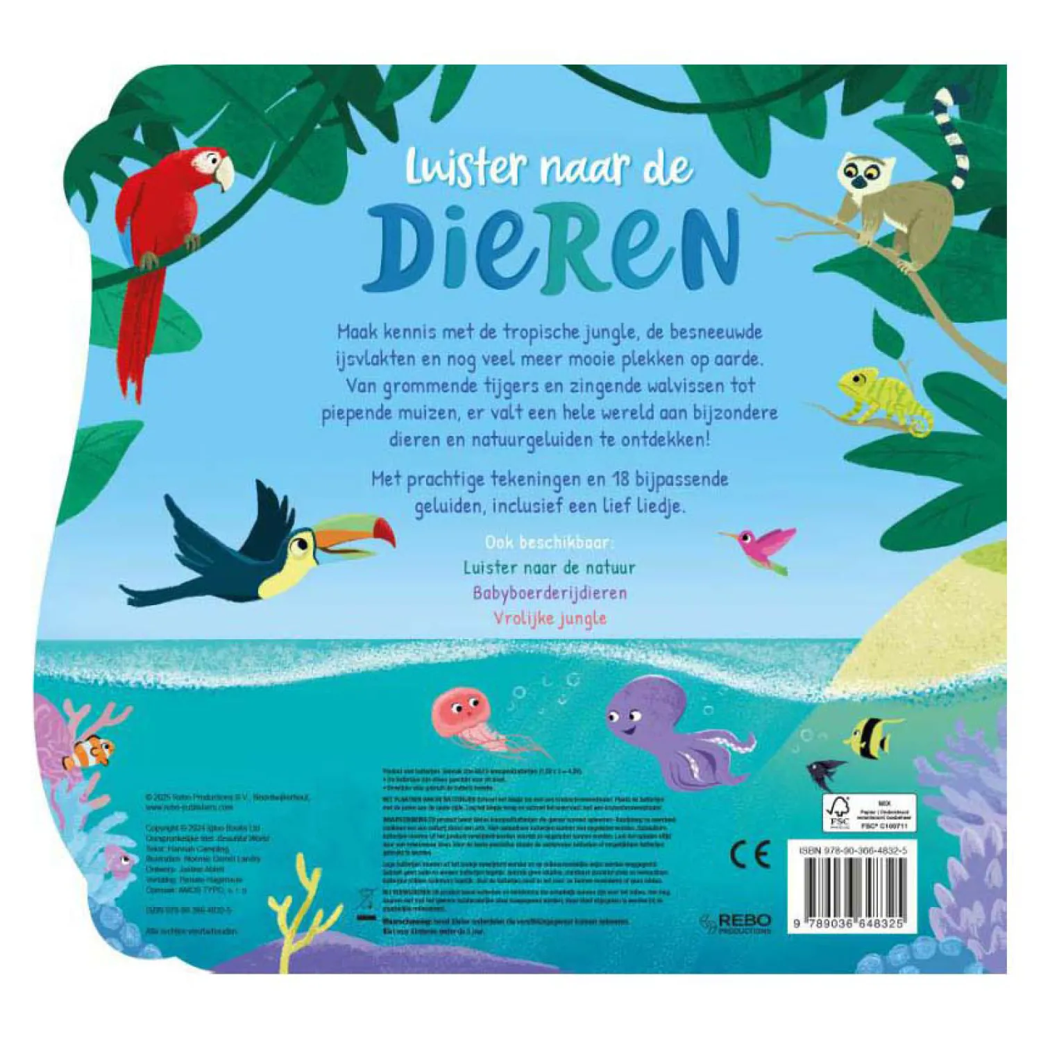 Rebo Publishers Luister naar de dieren - 18 Geluiden Clearance