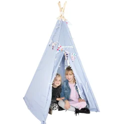 Luxe Tipi Tent Blauw met Lichtjes, 128cm Best