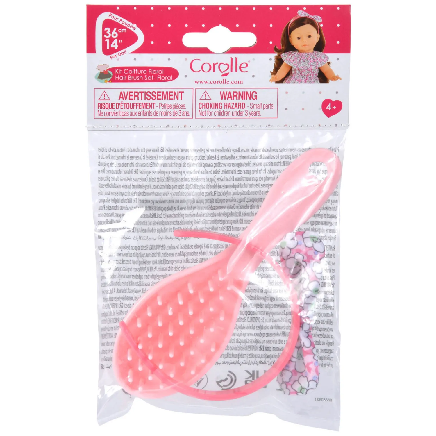 Ma Haarband Bloem met Haarborstel, 2dlg.-Corolle Clearance