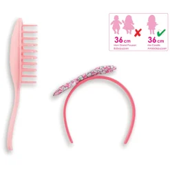 Ma Haarband Bloem met Haarborstel, 2dlg.-Corolle Clearance