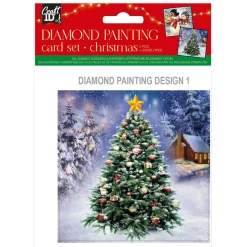 Grafix Maak je eigen Kerstkaarten Diamond Painting, 2st. New