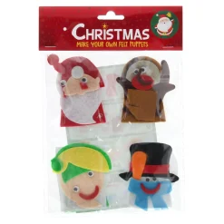 Maak je eigen Vilten Vingerpoppen Kerst, 4st.-Wins Holland Online