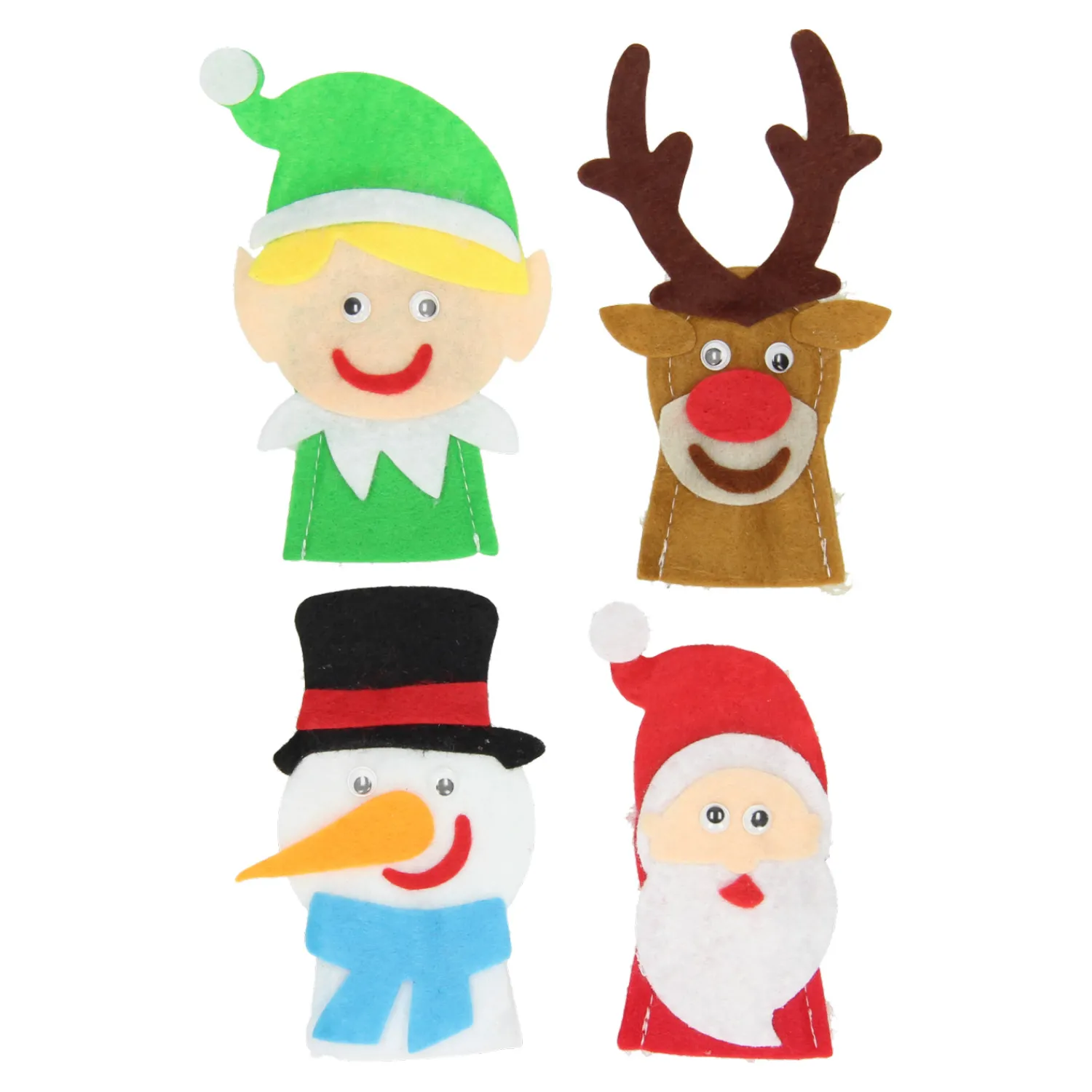 Maak je eigen Vilten Vingerpoppen Kerst, 4st.-Wins Holland Online