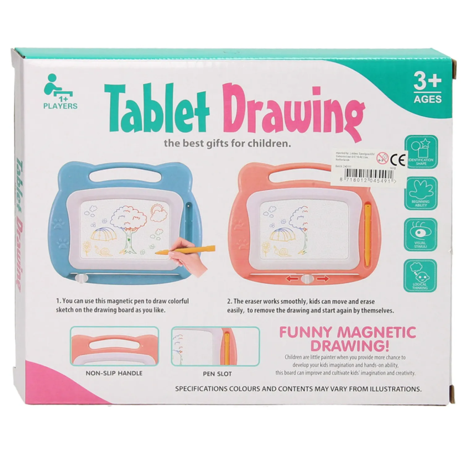 Magnetisch Tekenbord Pastelroze>