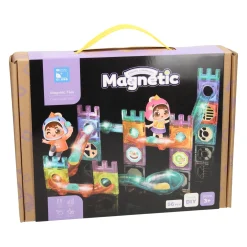 Magnetische Knikkerbaan Kasteel met Licht, 56dlg.