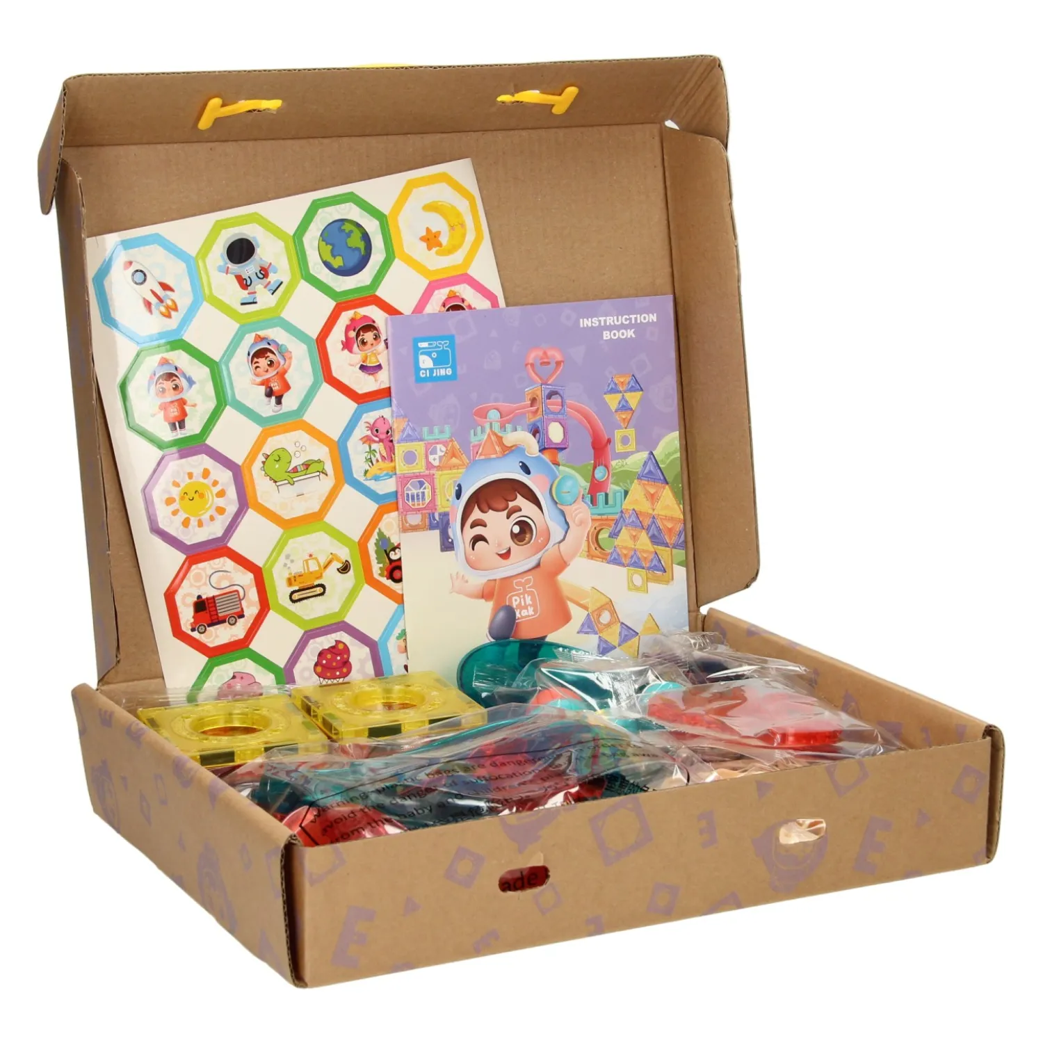 Magnetische Knikkerbaan Kasteel met Licht, 56dlg.